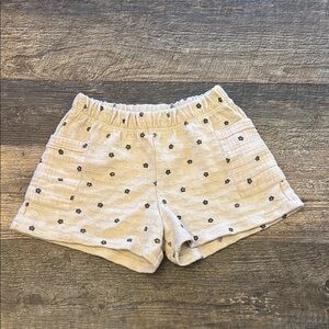Zara Cream and Black Relaxed Fit Shorts‎